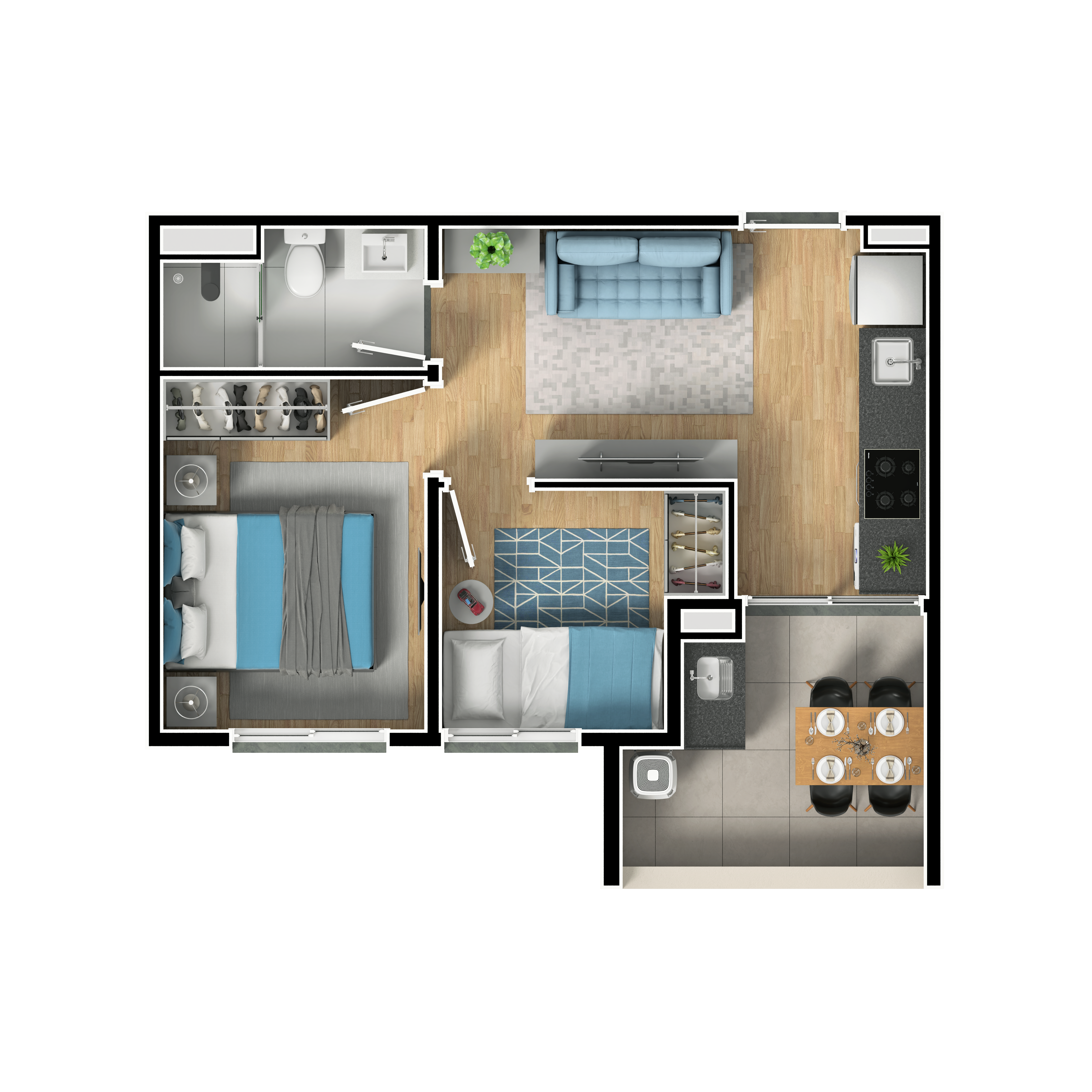 2 dorms_37m²