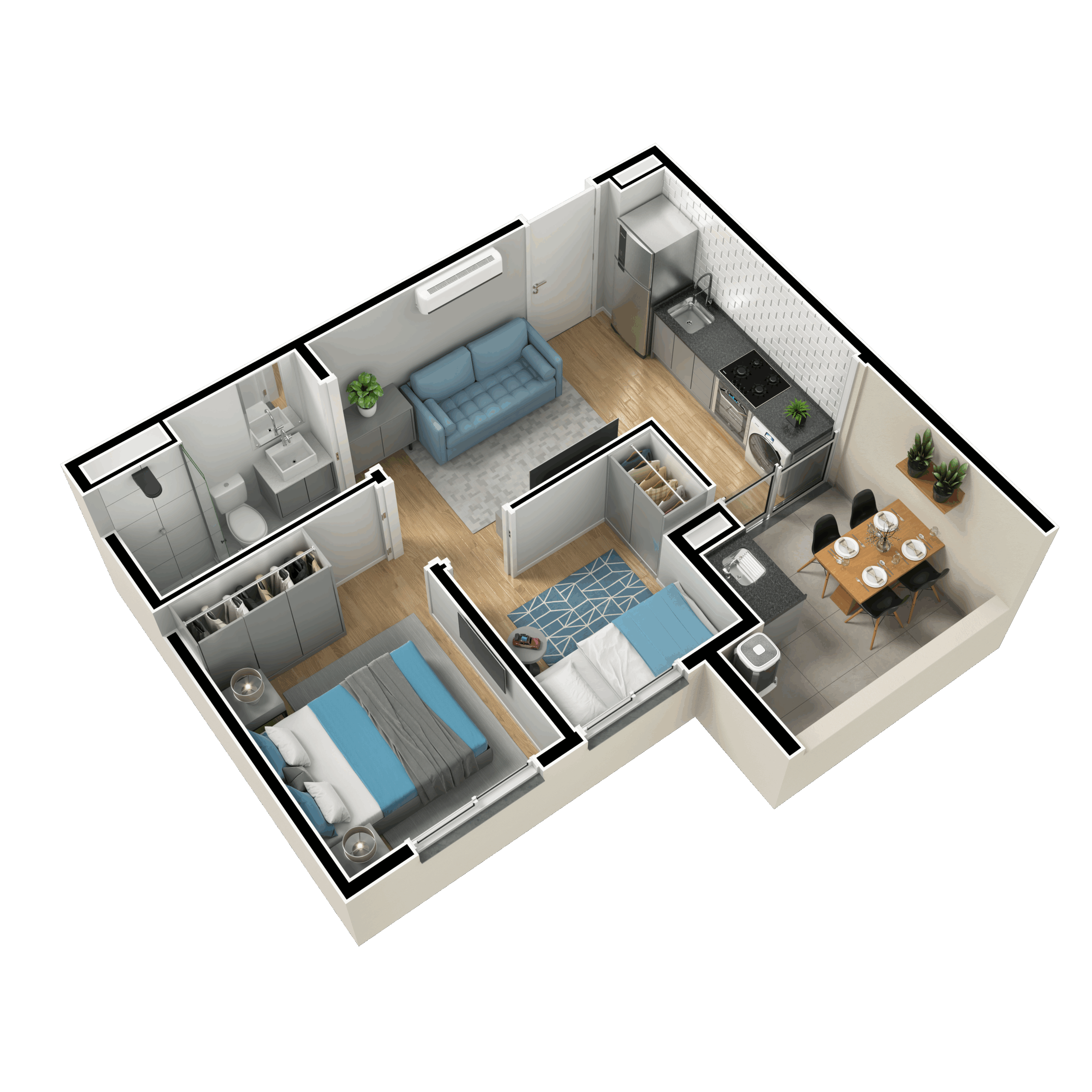2 dorms_37m²_3d