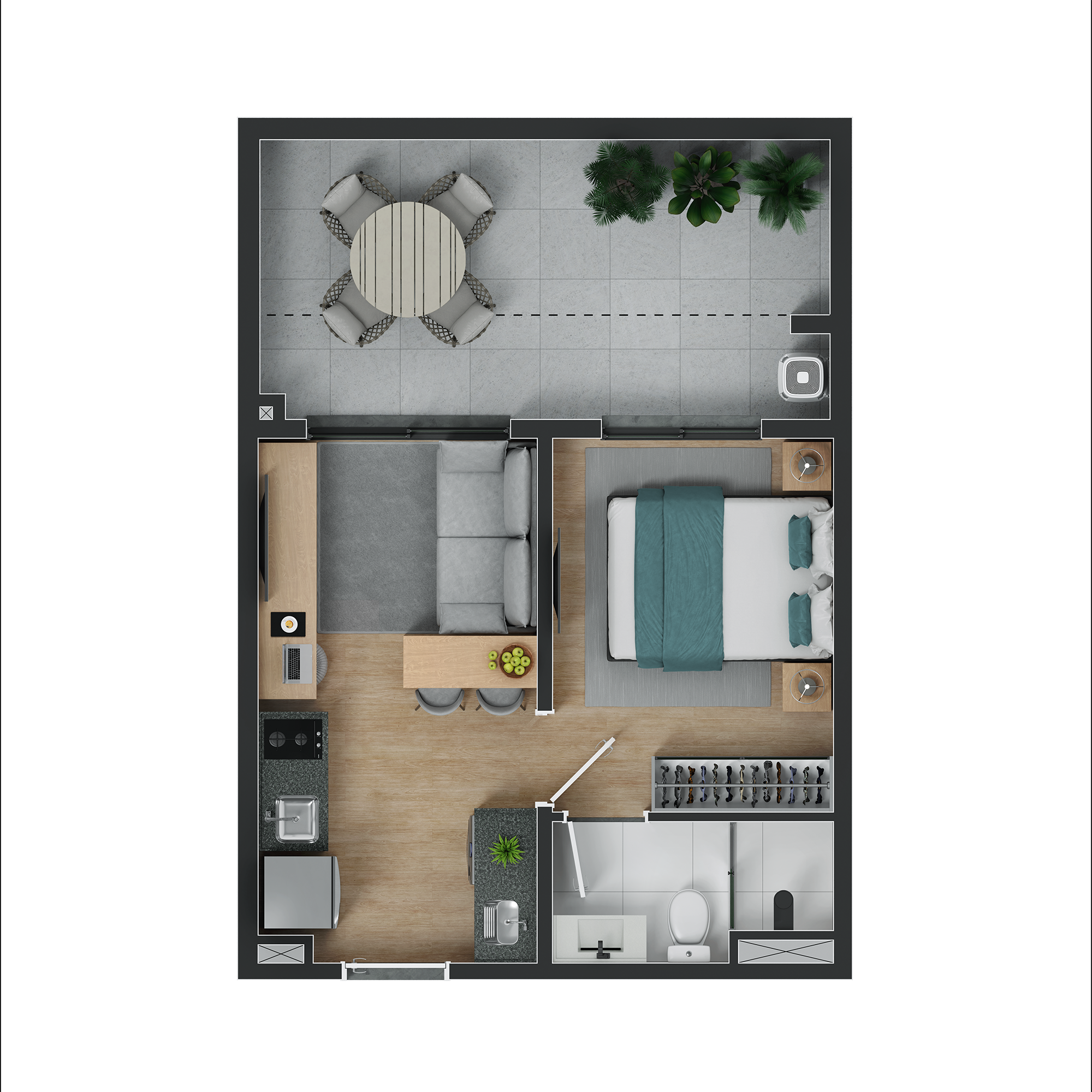 pav2 F11 garden 1 dorm planta LR