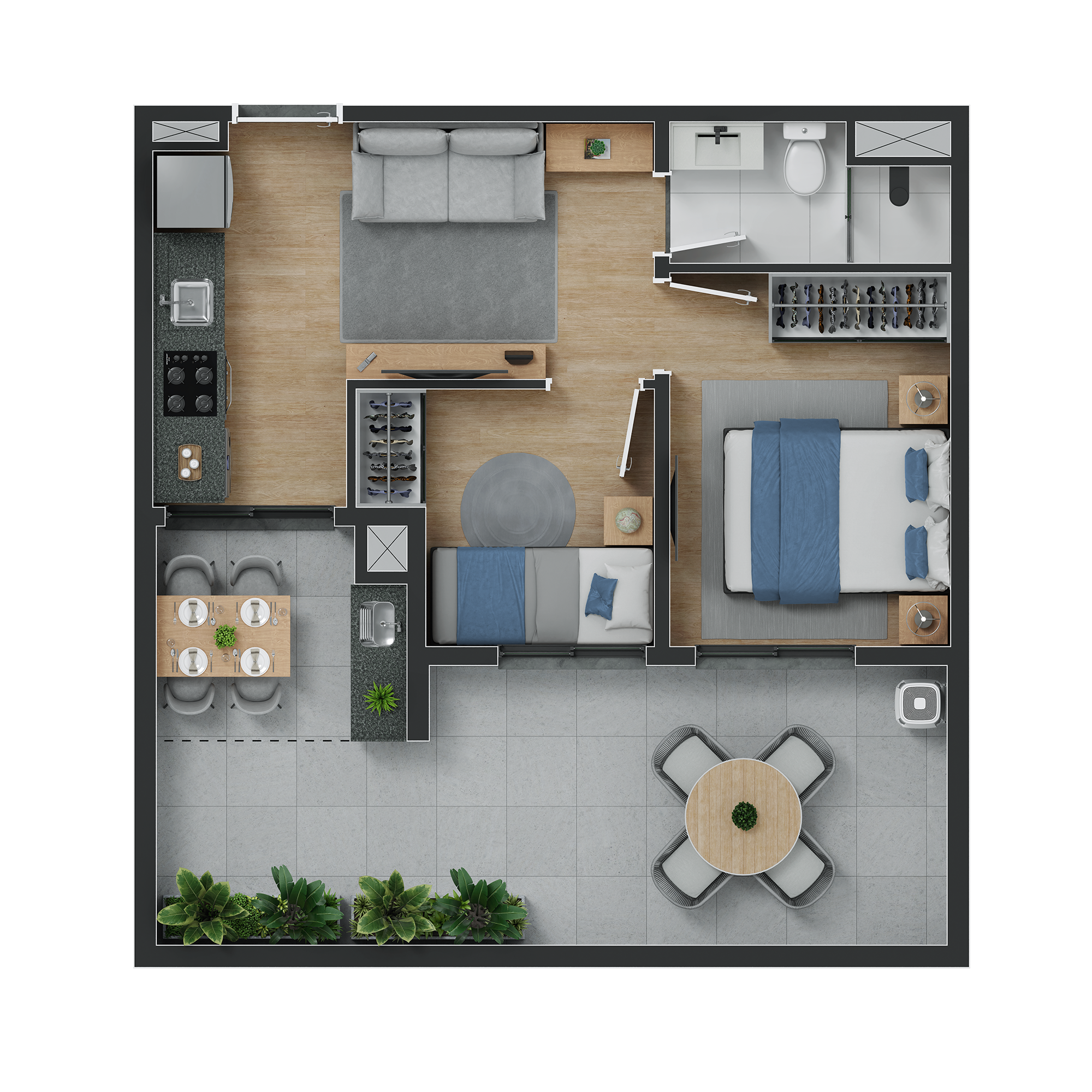 pav2 F14 garden 2 dorms planta LR